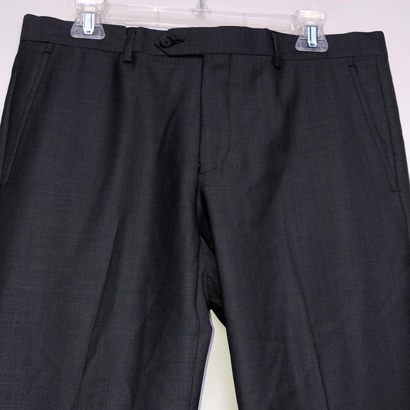 Black Brown 1836 Slim Wool Pants W33 L30